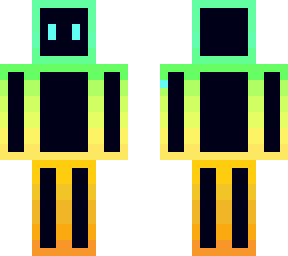 neon outline + blue eyes