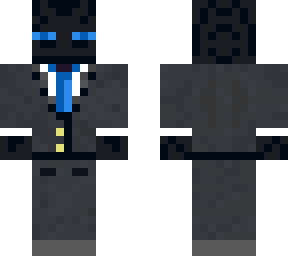 blue enderman in suit