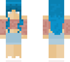 cute girl with blue hair