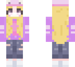 pink purple girl skin e girl colourful hair