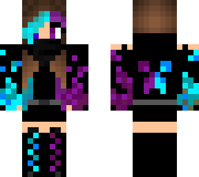 Purple and blue girl | Minecraft Skin