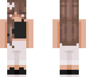 sylvie skin 6 -black and white outfit