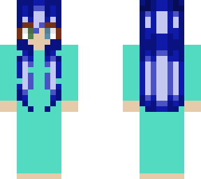 teal dress girl