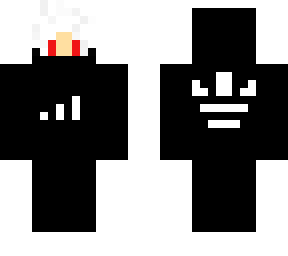 black and white -red boy