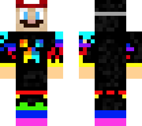 my skin wearing a mario mask