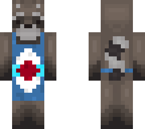 racoon with apron