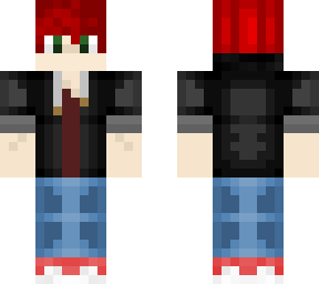 teen boy with black jacket and jeans