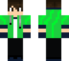 green cool skin with headphones