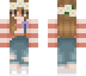 simple overalls w/ white sneakers + daisy crown