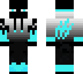 neon endermen with fire logo