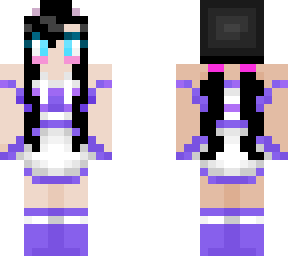 purple cat in maid oufit <3