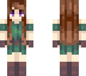 Elven Warrior with brown hair | Minecraft Skin