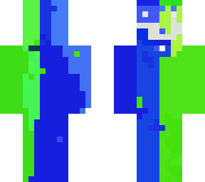 blue and green mess