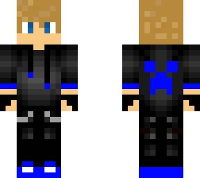 male blue and black hoodie skin!