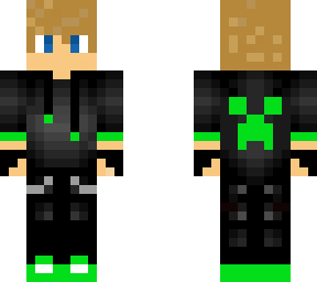 male green and black hoodie skin!