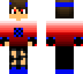 red & blue boy