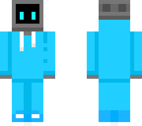 robot in blue