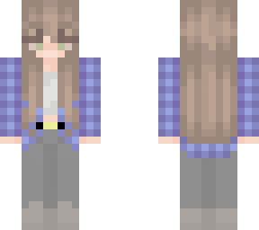 soft purple flannel girl