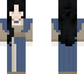 blue dress black hair