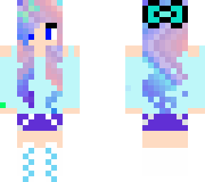girl with a lot of blue