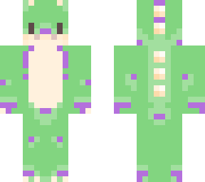 green and purple dino
