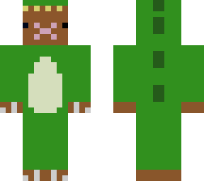 mole in a dino suit