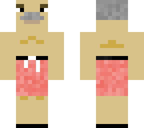 old guy in trunks