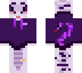 purple snake with hoodie