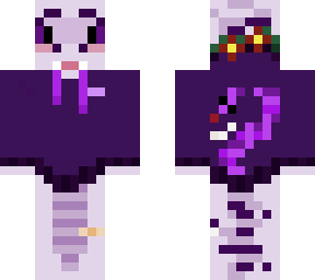purple snake with hoodie and a flower crown