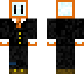 orange ice in suit