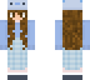 Blue axolotl girl | Minecraft Skin