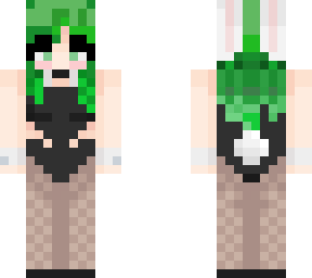 conejita con pelo verde