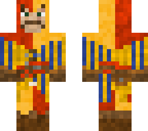 knight without armor with hood on