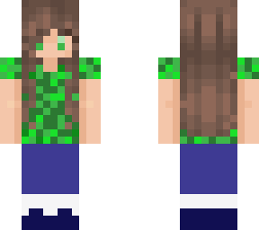 speckled green top girl