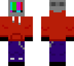 tv head (red hoodie)