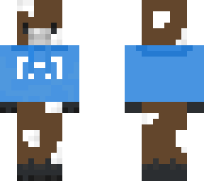a cow in an m hoodie