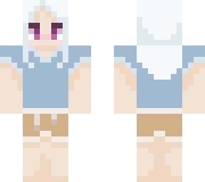 girl with white hair purple eyes