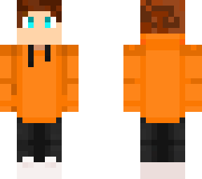orange gamer boy with hoodie