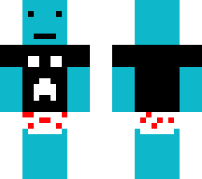 blue underpant thing with small eyes