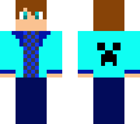 cool boy skin blue