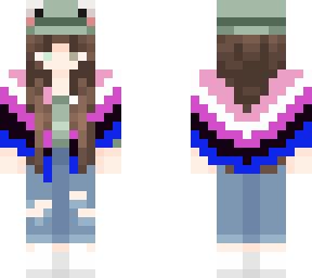 frog person with genderfluid flag
