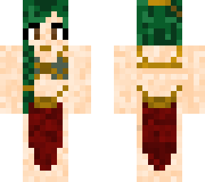 green haired slave leia