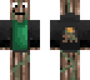 stump with hoodie