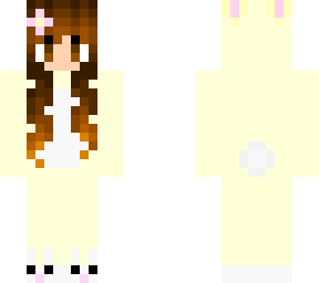 yellow bunny onesie [brown hair]