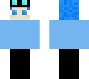 cute blue minecrafter
