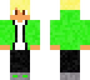 green boy in jacket