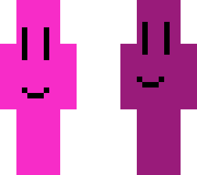 half pink half purple smiley face