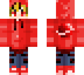 red cool boy big hoodie
