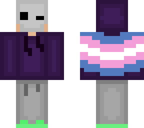 skull mask with trans flag