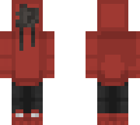 zipped red hoodie